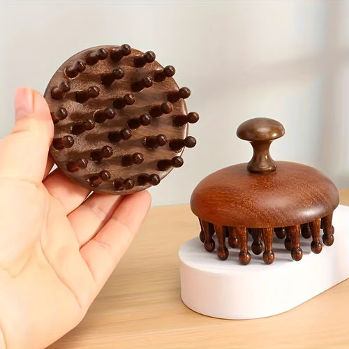 Handmade Wooden Scalp Massager Comb — Multi-Functional Hair Tool
