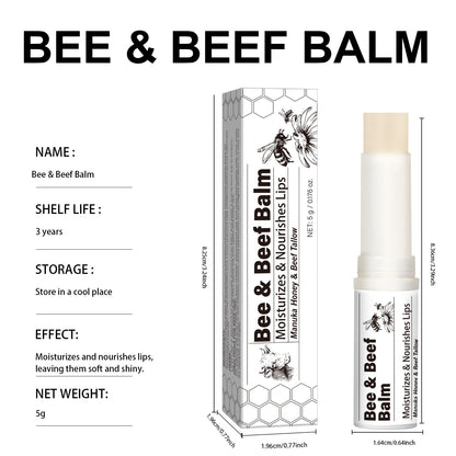 Bee & Beef Fat Lip Balm Organic Grass-fed Butter