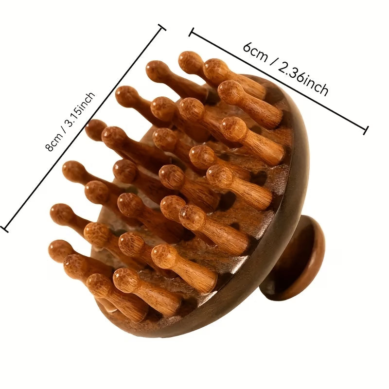 Handmade Wooden Scalp Massager Comb — Multi-Functional Hair Tool