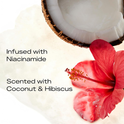 Illuminating Body Butter with Coconut & Hibiscus | 48H Moisturizing | Niacinamide & Pro-Ceramide for Glowing Skin