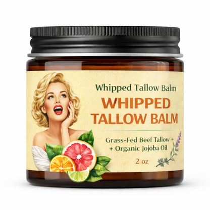 Beef Tallow & Honey Balm | Natural Face, Body & Lip Moisturizer | Unscented / Citrus Scented | Non-Toxic