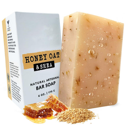 Organic Clove Bud Oatmeal Honey Oat & Shea Butter Soap for Anti Acne