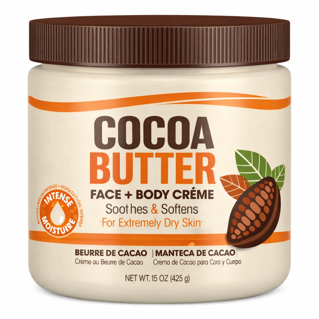 Cocoa Butter Face & Body Cream | Extra Rich Moisturizing Formula for Dry Skin | Radiance-Boosting Care