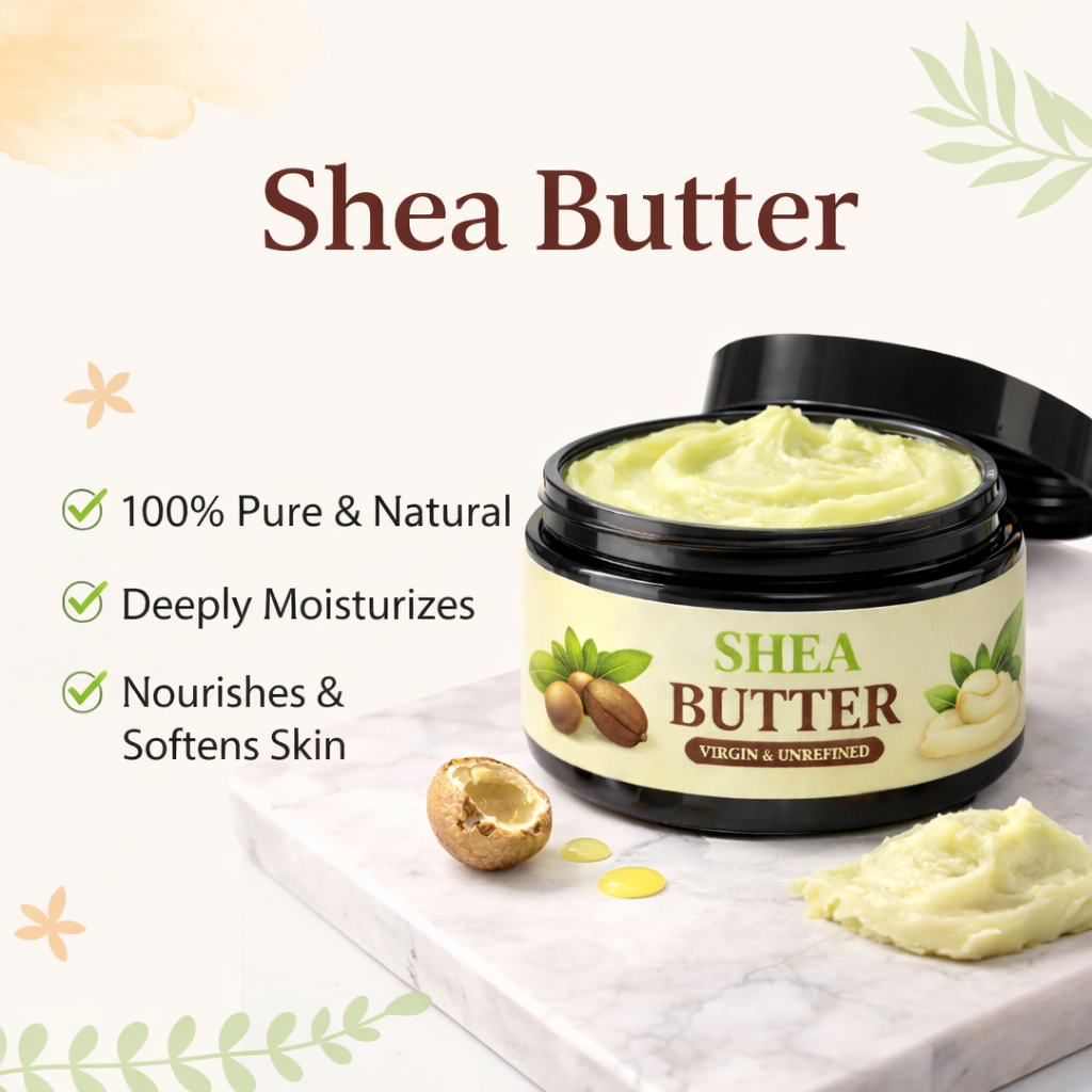 Organic Shea Butter Raw | Anti-Aging Paraben-Free Fragrance-Free Skincare