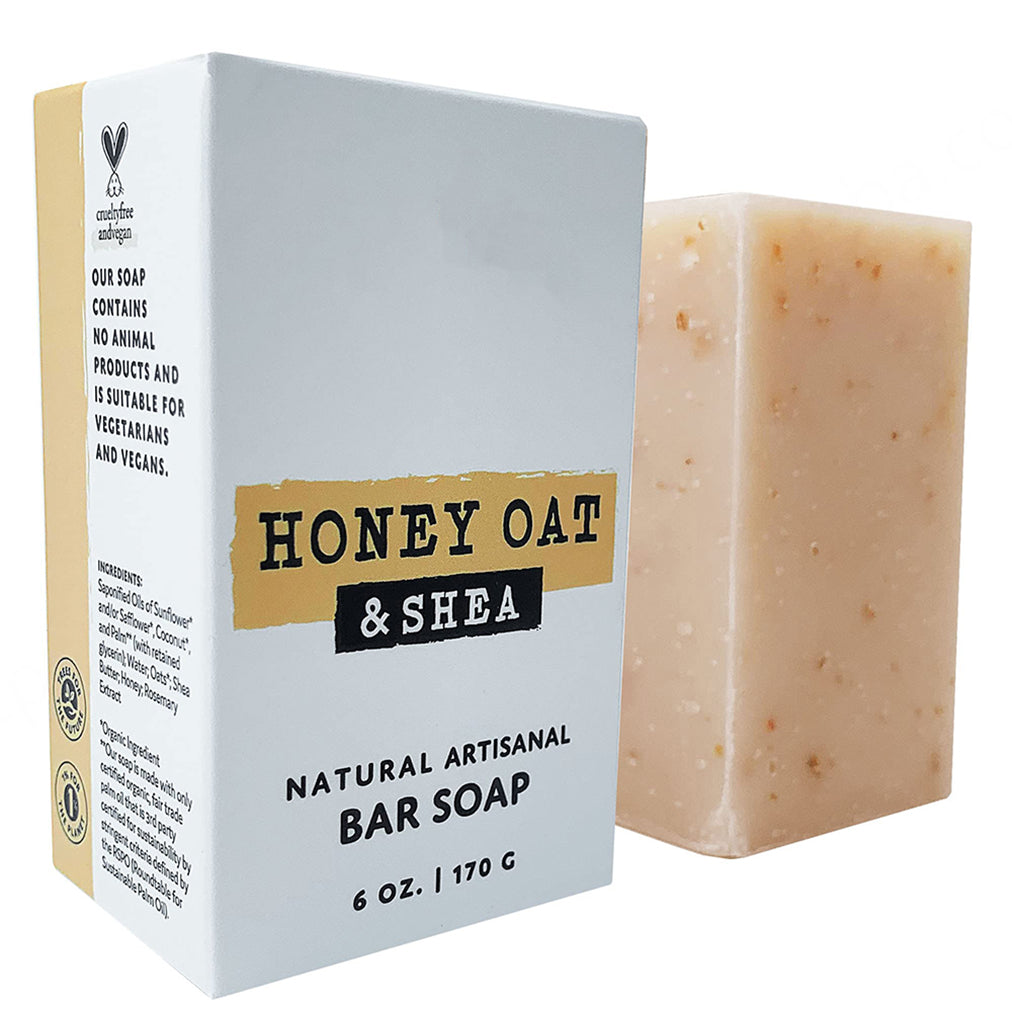 Organic Clove Bud Oatmeal Honey Oat & Shea Butter Soap for Anti Acne