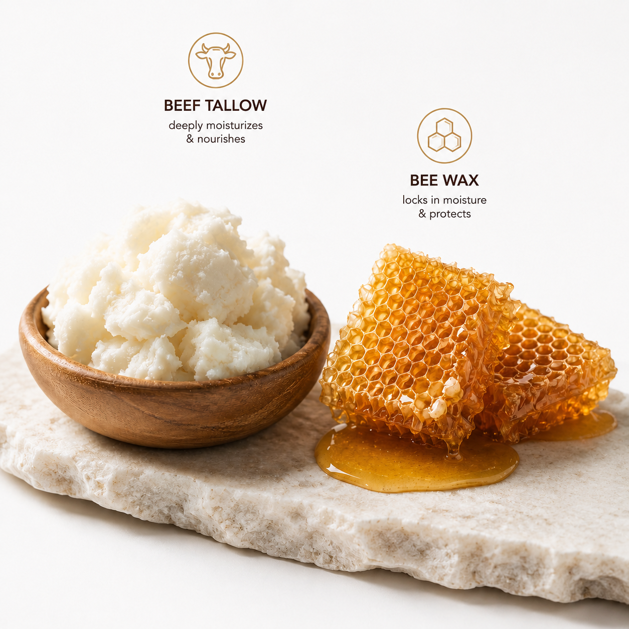 Bee & Beef Fat Lip Balm Organic Grass-fed Butter