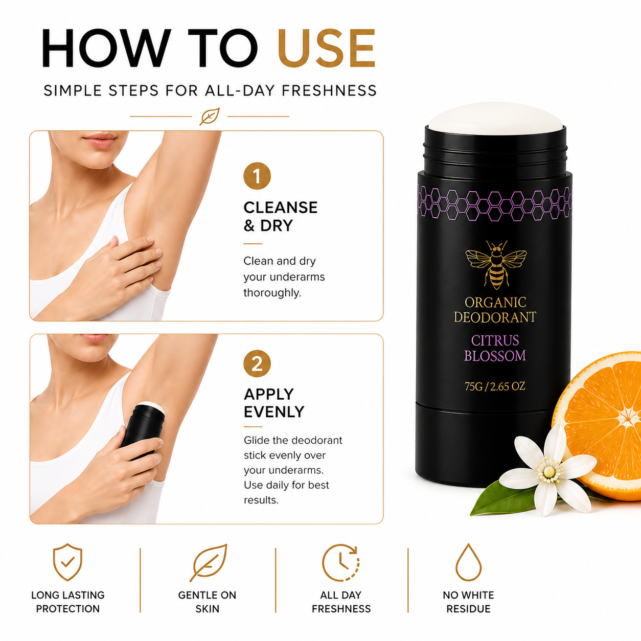 Organic Deodorant – Citrus Blossom