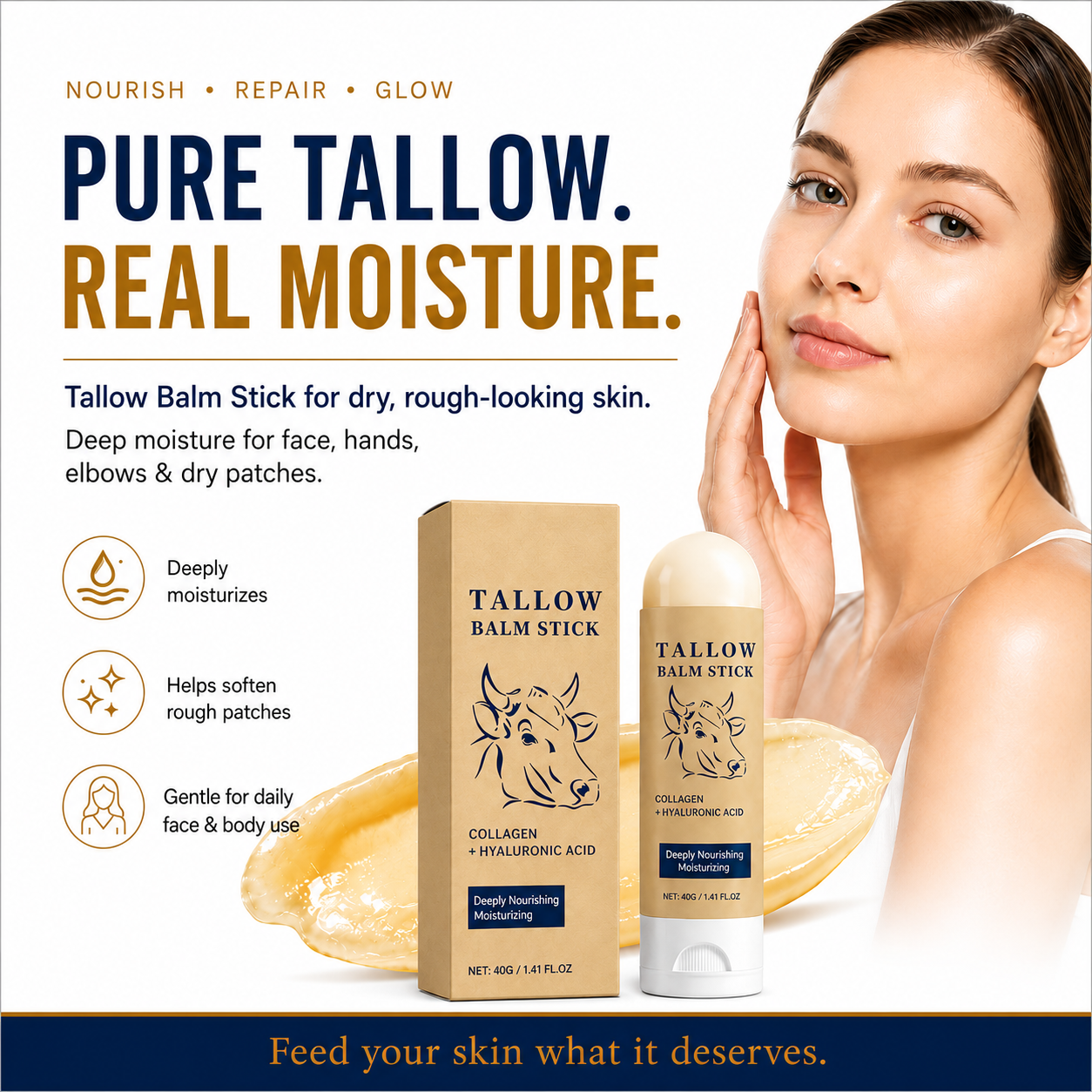 Beef Tallow Peel-Off Face Mask