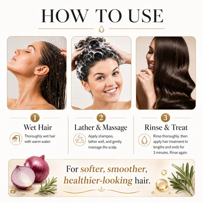 Onion Shampoo & Conditioner With Onion Extract And Vitamin E